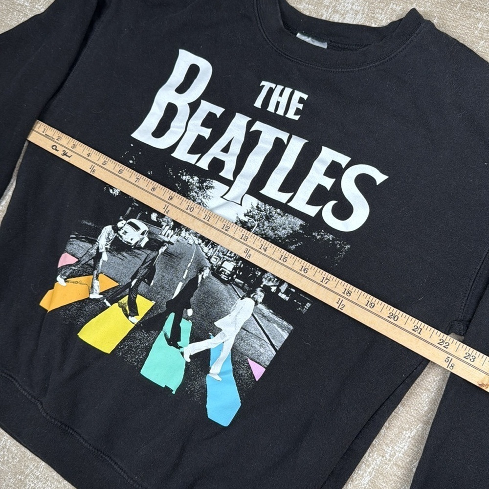 TheBeatles Junior X-Large15-17 Black Sweatshirt Abbey Road Crosswalk Apple Corps - Picture 6 of 8